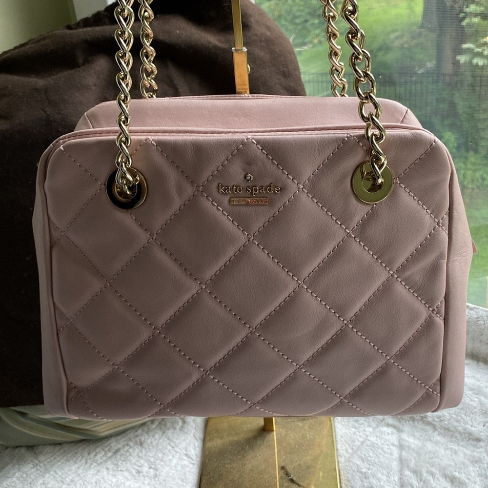 Kate Spade New York Emerson Place Dewey Bag - Pink Quilted Leather EUC